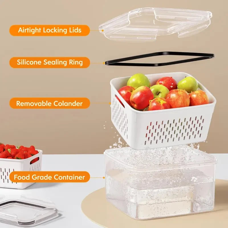5-piece set Stackable Produce Storage Container Set