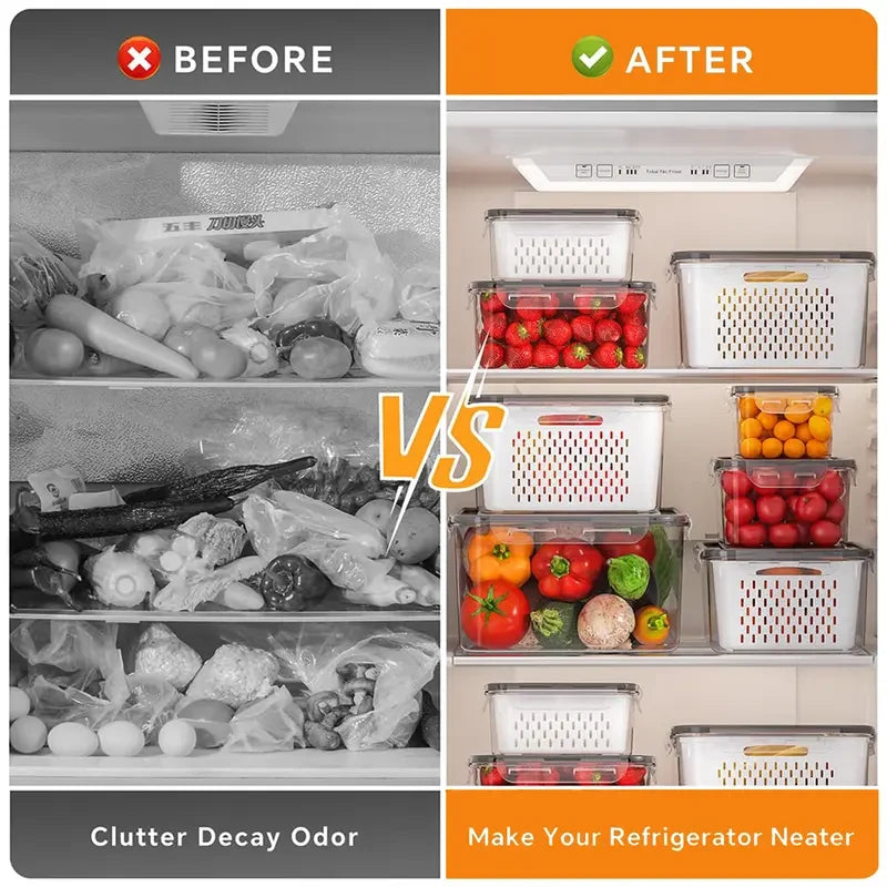 5-piece set Stackable Produce Storage Container Set