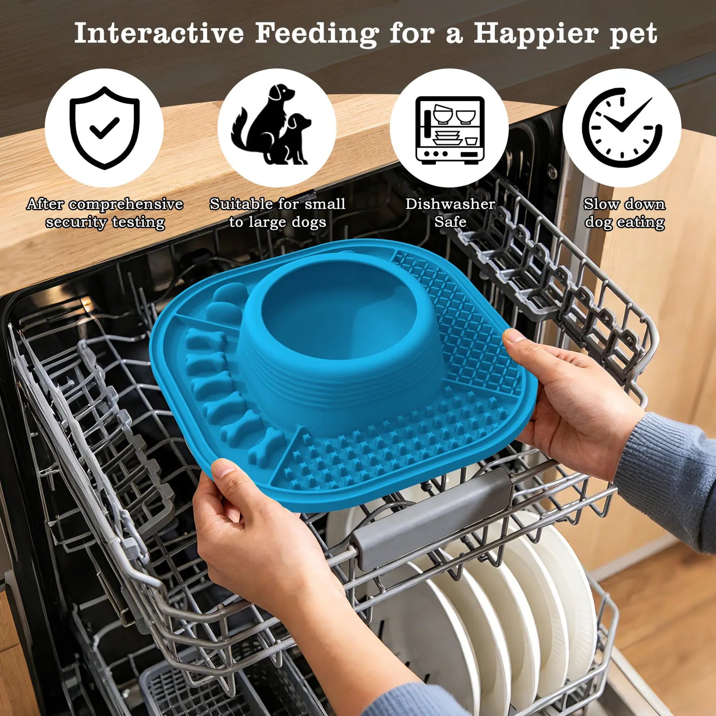 PawLove Slow Feeder Bowl for Dogs with Anti-Slip & Ball Design