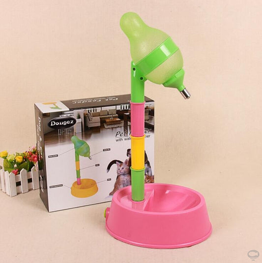 Automatic Pet Water Dispenser Stand Feeder Bowl Adjusting Height